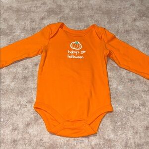 Baby's First Halloween Orange Onesie